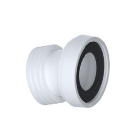Viva  Rigid 14° Angled WC Pan Connector White 150mm