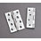 Satin Chrome  Double Phosphor Bronze Washered Butt Hinges 101mm x 67mm 2 Pack