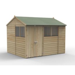 Forest Beckwood 9' 6" x 8' (Nominal) Reverse Apex Shiplap Timber Shed with Assembly