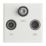 Contactum Media Modular Coaxial TV / FM & Satellite Socket White