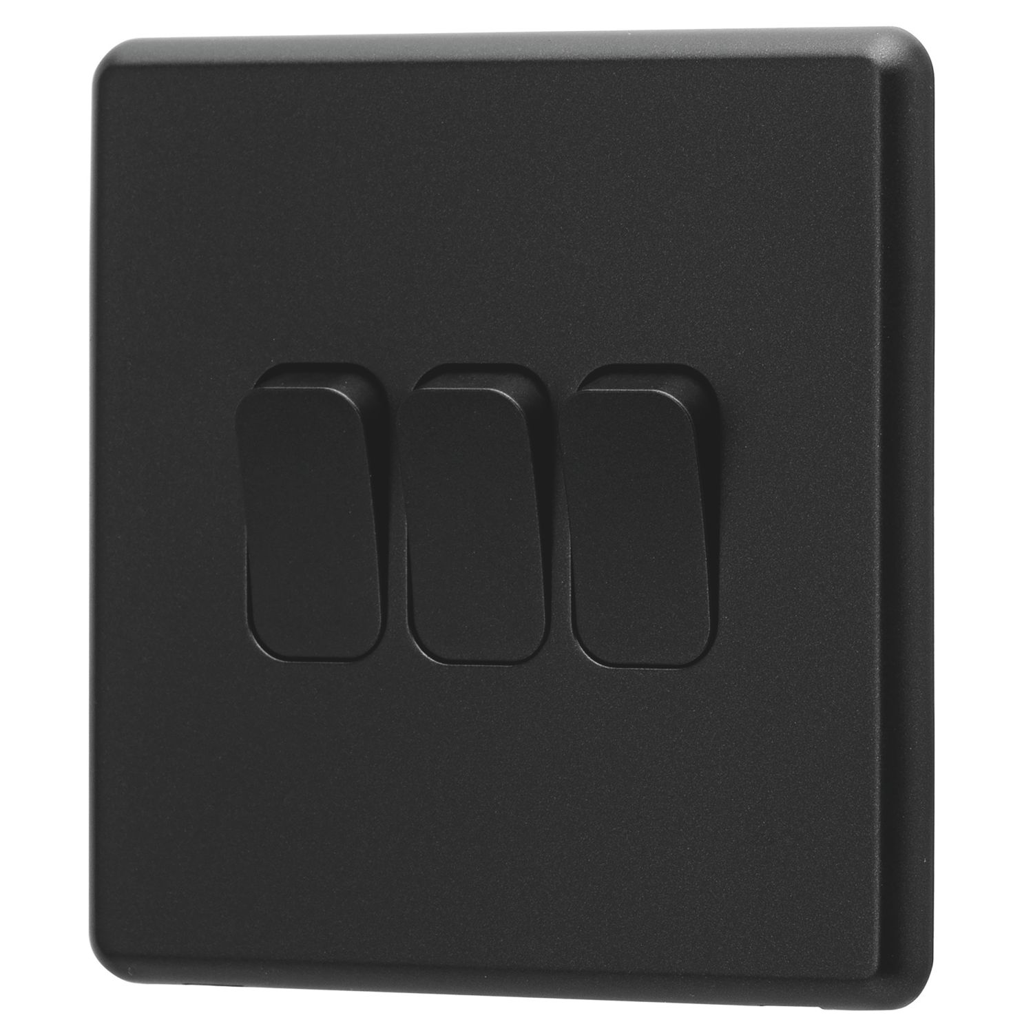 Arlec 10A 3-Gang 2-Way Light Switch Black (423RU)