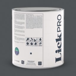 LickPro  2.5Ltr Black 01 Vinyl Matt Emulsion  Paint