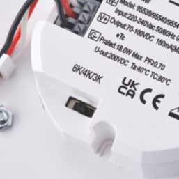 Saxby HeroPro Outdoor Round LED Bulkhead Gloss White 18W 1800lm