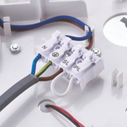 Saxby HeroPro Outdoor Round LED Bulkhead Gloss White 18W 1800lm