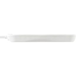 Masterplug 13A 4-Gang Unswitched  Extension Lead White 3m