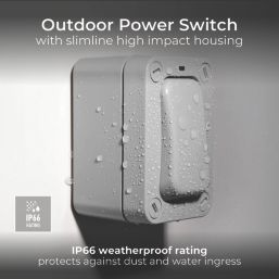 British General  IP66 20A 1-Gang 2-Way Weatherproof Outdoor Switch with Neon