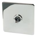 Crabtree Platinum 10AX 1-Gang 2-Way Toggle Switch  Polished Chrome