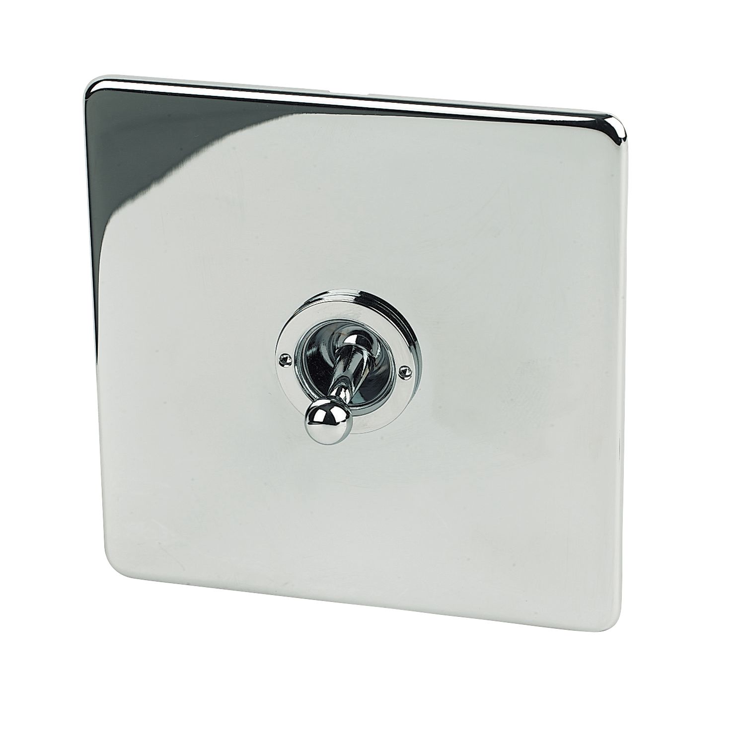 Crabtree Platinum 10AX 1-Gang 2-Way Toggle Switch Polished Chrome (42412)