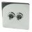 Crabtree Platinum 10AX 2-Gang 2-Way Toggle Switch  Polished Chrome
