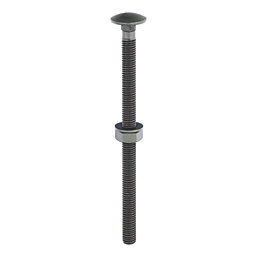 Timco Exterior Carriage Bolts Heat-Treated Steel Organic Green Coating M10 x 160mm 10 Pack