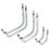 Smith & Locke Light Duty Storage Hooks Zinc-Plated/Blue Tips 6 Pcs