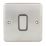 Hager Sollysta WRPS16BSB 10A 1-Gang Intermediate Switch Brushed Steel with Black Inserts