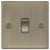 Knightsbridge Raised Edge Square 10AX 1-Gang 1-Way Double Pole Switch  Antique Brass