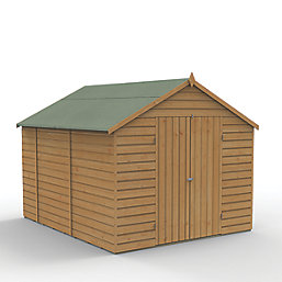 Forest  8' x 9' 6" (Nominal) Apex Shiplap T&G Timber Shed with Base