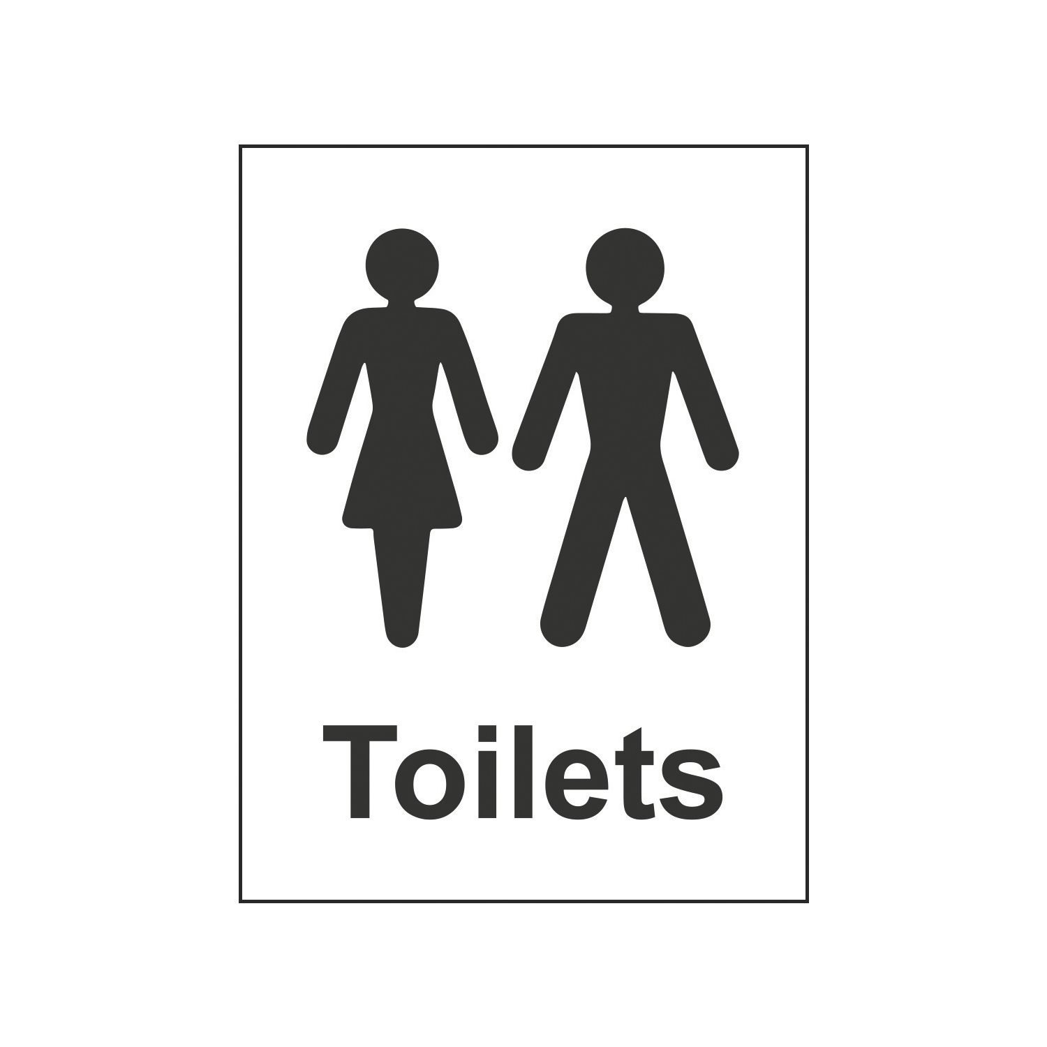 Essentials Womens / Gents Toilet Sign 200mm x 150mm (424HL)