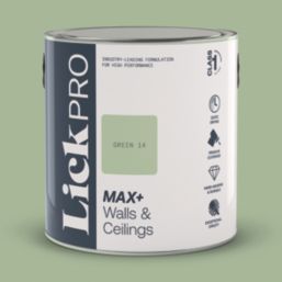 LickPro Max+ 2.5Ltr Green 14 Eggshell Emulsion  Paint