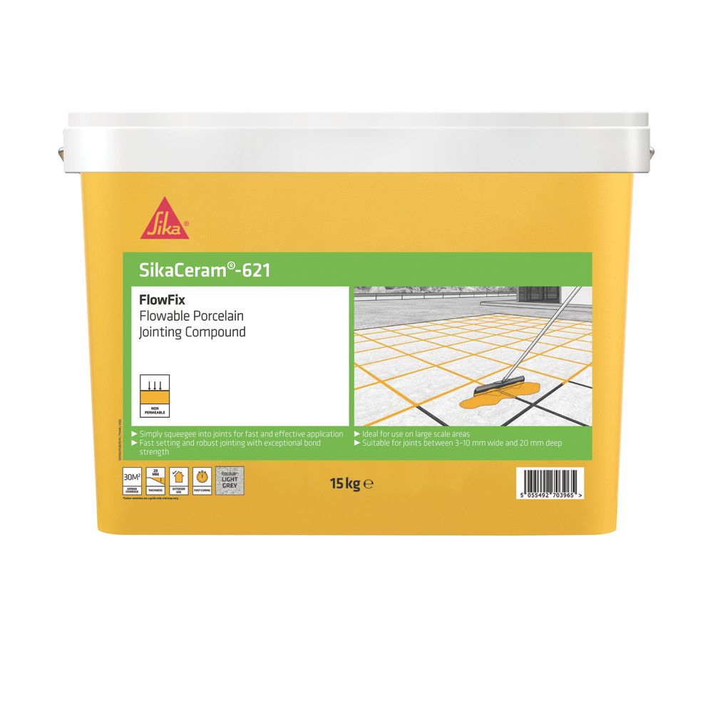 Sika Jointing Compound for Porcelain Paving  Light Grey  15kg