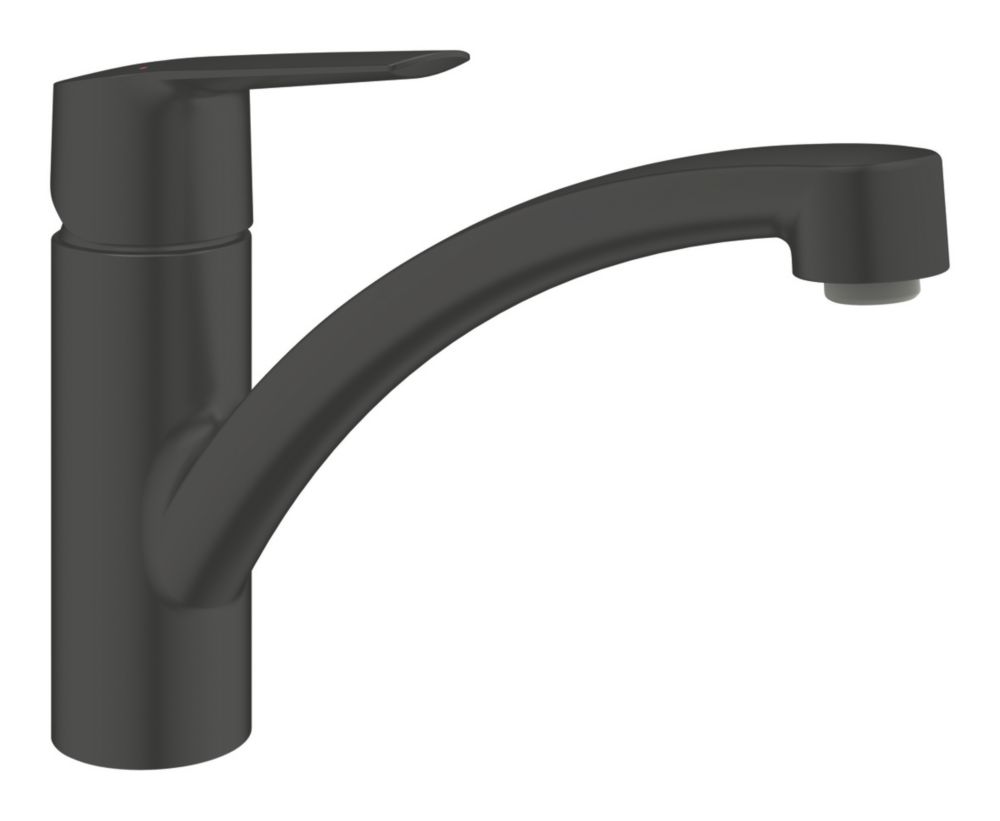 Grohe QuickFix Start Low Spout Kitchen Tap Matt Black Screwfix   424KN A1