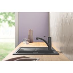 Grohe QuickFix Start  Low Spout Kitchen Tap Matt Black