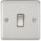 Knightsbridge  10AX 1-Gang 2-Way Light Switch  Brushed Chrome