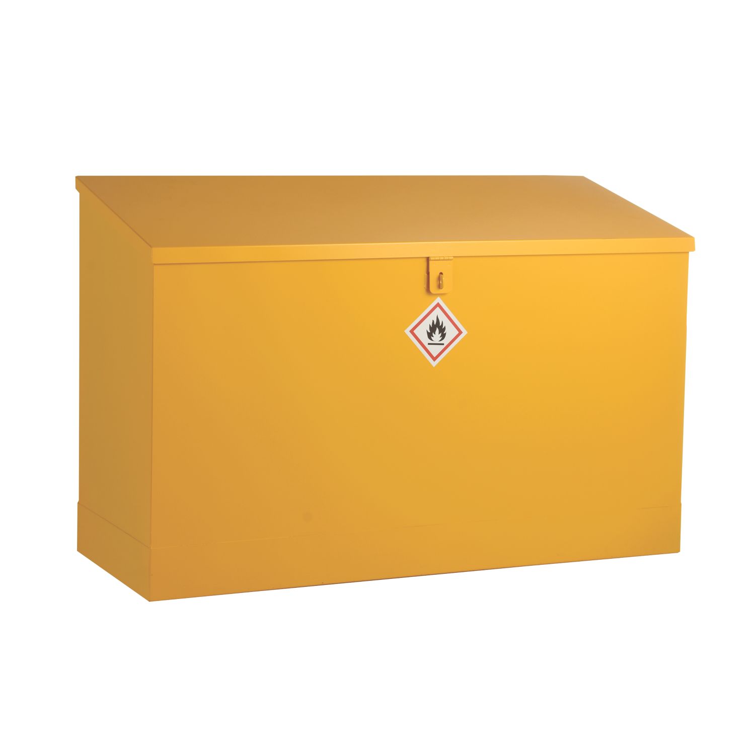 Barton Flammable Liquid Sloping Top Storage Bin Yellow 1170mm x 460mm x 760mm (424VV)
