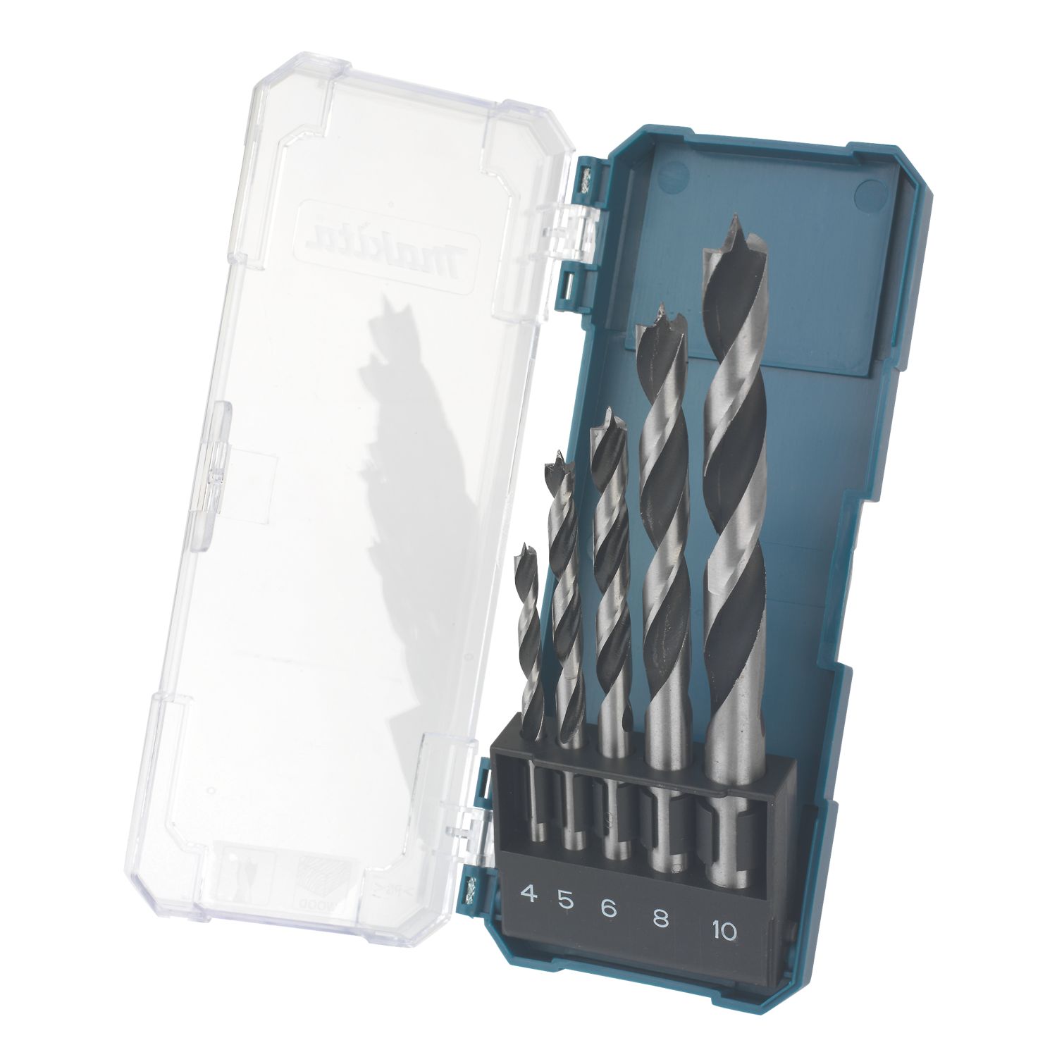 Makita Straight Shank Brad Point Wood Drill Bit Set 5 Pieces (424XP)