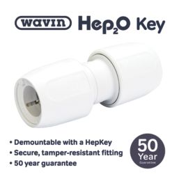 Hep2O  Plastic Push-Fit Equal Coupler 15mm