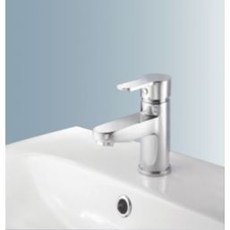 Swirl Elevate Eco Basin Mono Mixer Bathroom Tap with Clicker Waste Chrome