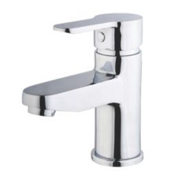 Swirl Elevate Eco Basin Mono Mixer Bathroom Tap with Clicker Waste Chrome