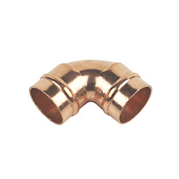 Flomasta  Copper Solder Ring Equal 90° Elbows 22mm 2 Pack