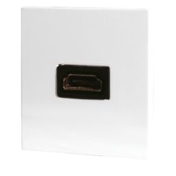 LAP  Modular HDMI Socket White with Black Inserts