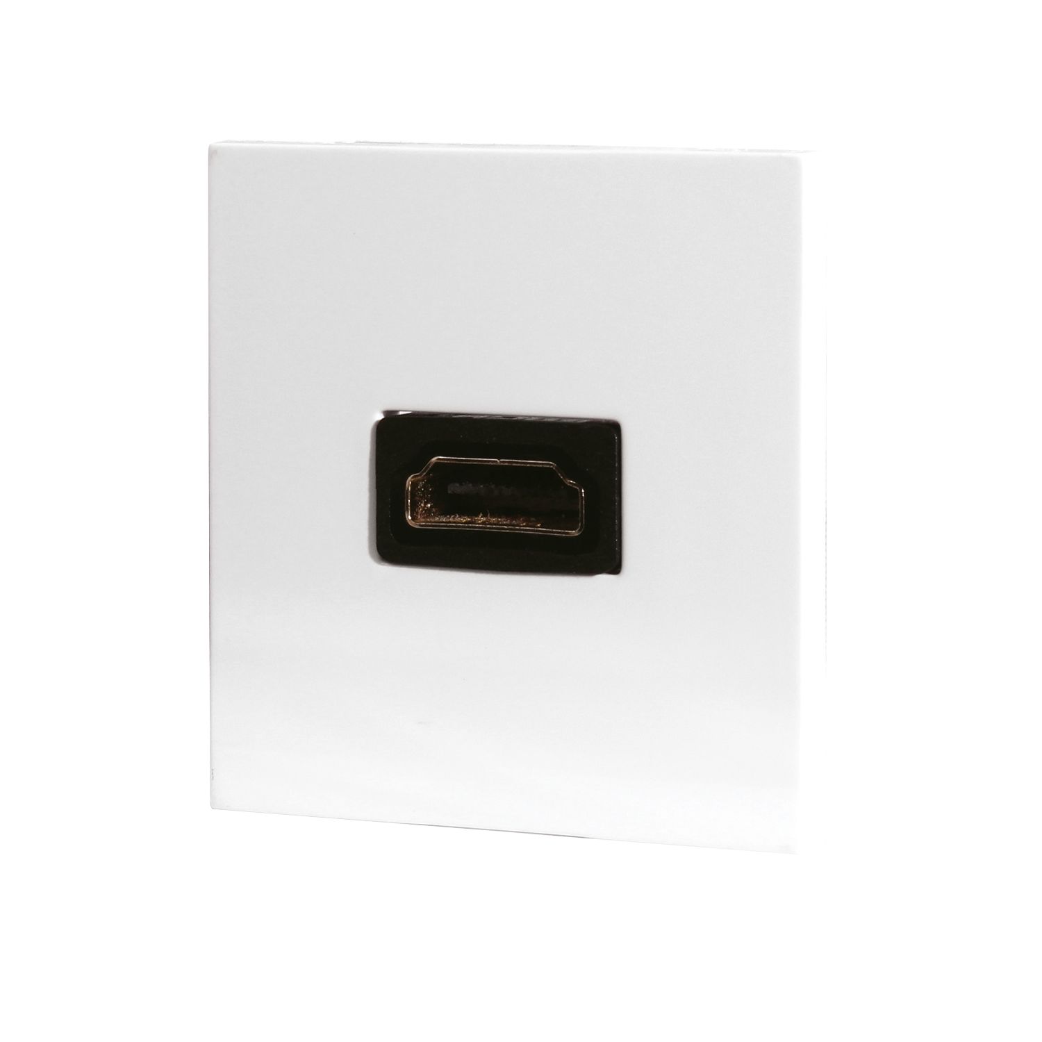 LAP Modular HDMI Socket White with Black Inserts (42582)