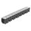 FloPlast FloDrain Channel Drain & Galvanised Grate Silver 115mm x 1m