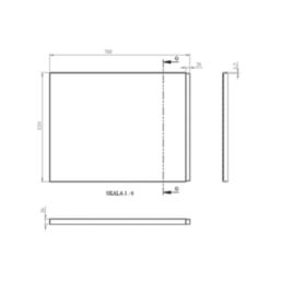 Essentials Straight End Panel for L & P-Shaped Shower Baths 700mm White Gloss
