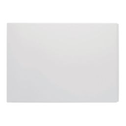 Essentials Straight End Panel for L & P-Shaped Shower Baths 700mm White Gloss