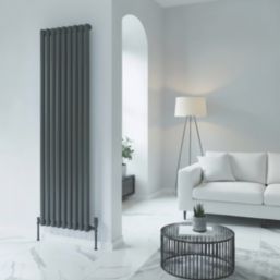 Reina Elips Single 1600mm x 420mm 2657BTU Anthracite Vertical Designer Radiator