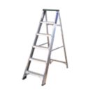 Lyte Aluminium 1.24m 6 Step Swingback A Frame Step Ladder