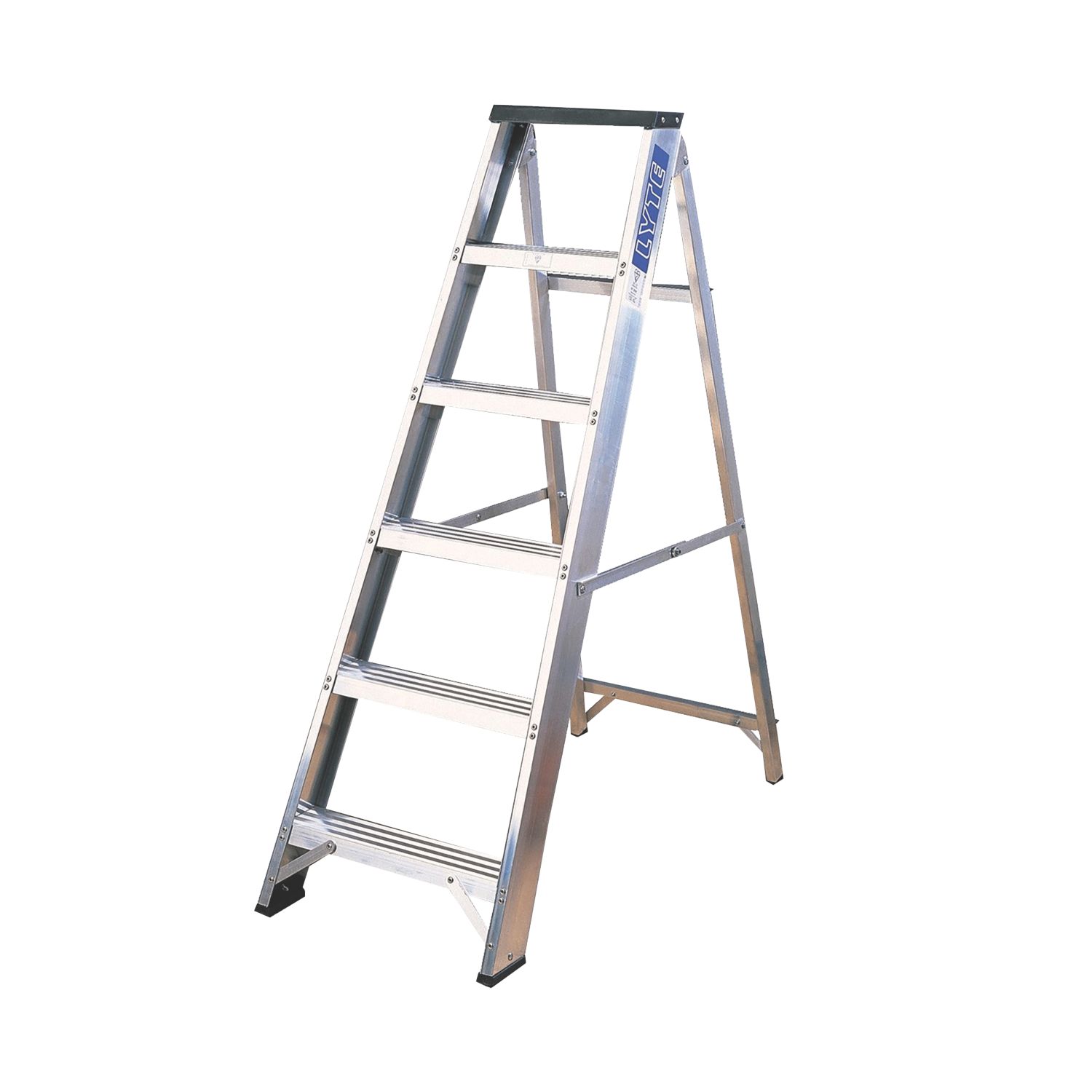Lyte Aluminium 1.24m 6 Step Swingback A Frame Step Ladder (425FG)