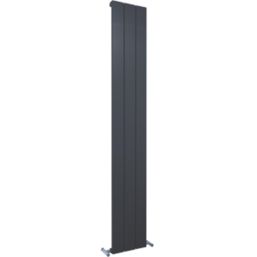 Kudox AluLite Flat 1800mm x 280mm 2337BTU Black Vertical Designer Radiator