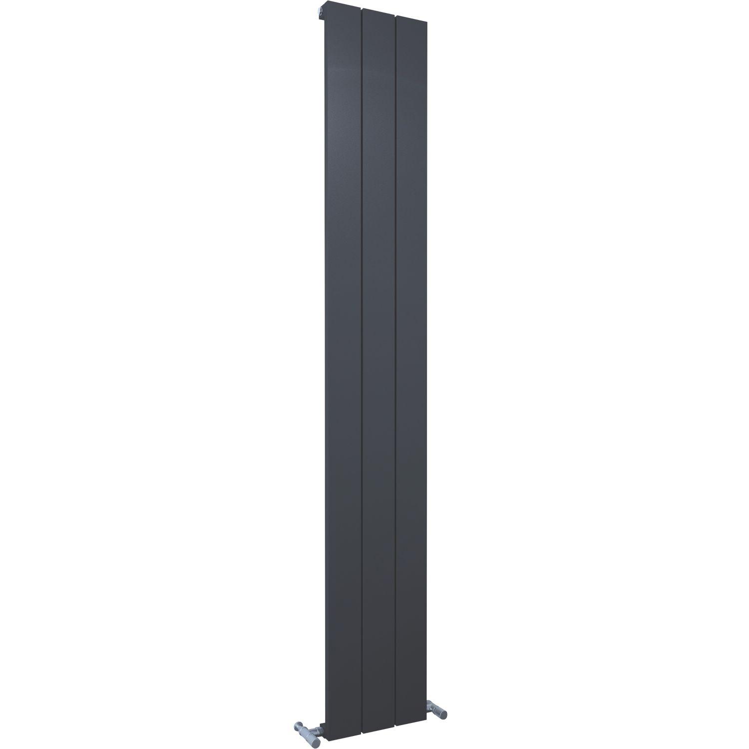 Kudox AluLite Flat 1800mm x 280mm 2337BTU Black Vertical Designer Radiator (425FH)