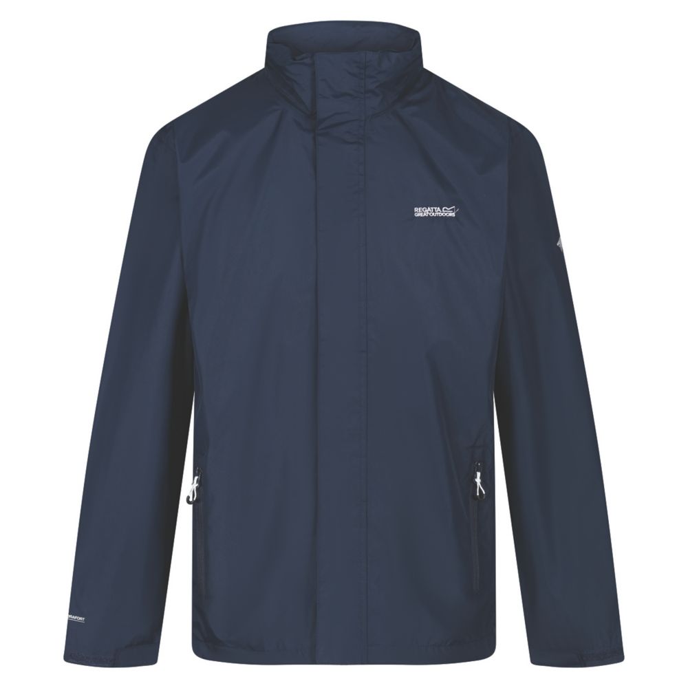 Regatta Matt Waterproof Shell Jacket Navy Small 37 1/2" Chest Screwfix