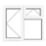 Crystal  Left-Hand & Top Opening Clear Triple-Glazed Casement White uPVC Window 1190mm x 1190mm