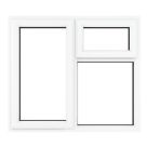 Crystal  Left-Hand & Top Opening Clear Triple-Glazed Casement White uPVC Window 1190mm x 1190mm