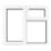 Crystal  Left-Hand & Top Opening Clear Triple-Glazed Casement White uPVC Window 1190mm x 1190mm