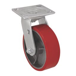 Essentials Industrial Swivel Castor 150mm Red