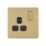 LAP  13A 1-Gang DP Switched Switched Socket Satin Brass  with Black Inserts