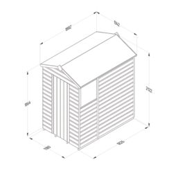 Forest Beckwood 4' x 6' (Nominal) Apex Shiplap Timber Shed