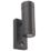 Saxby Odyssey Outdoor Twin Wall Light With PIR Sensor Satin Black