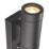 Saxby Odyssey Outdoor Twin Wall Light With PIR Sensor Satin Black