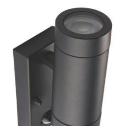 Saxby Odyssey Outdoor Twin Wall Light With PIR Sensor Satin Black